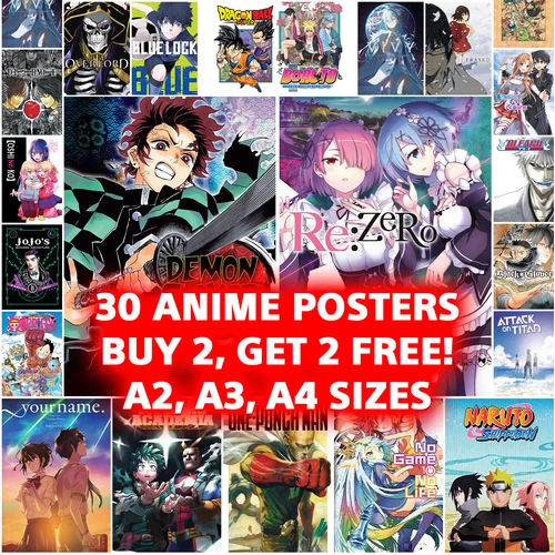 Top Clásico Mejor Serie de Anime Póster Arte Regalo Impresión Pared Habitación Decoración 251