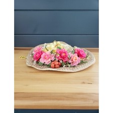 NWT Vintage Sunhat with Faux Flowers