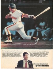 Vintage Print Ad Steve Garvey Sports Illustrated Speakers Bureau 1985 10.75"x8"