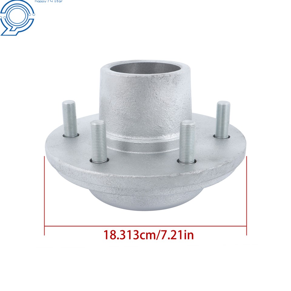 Stainless Steel 5 Lug Boat Trailer Hub with Bearings for 3500lb Axle