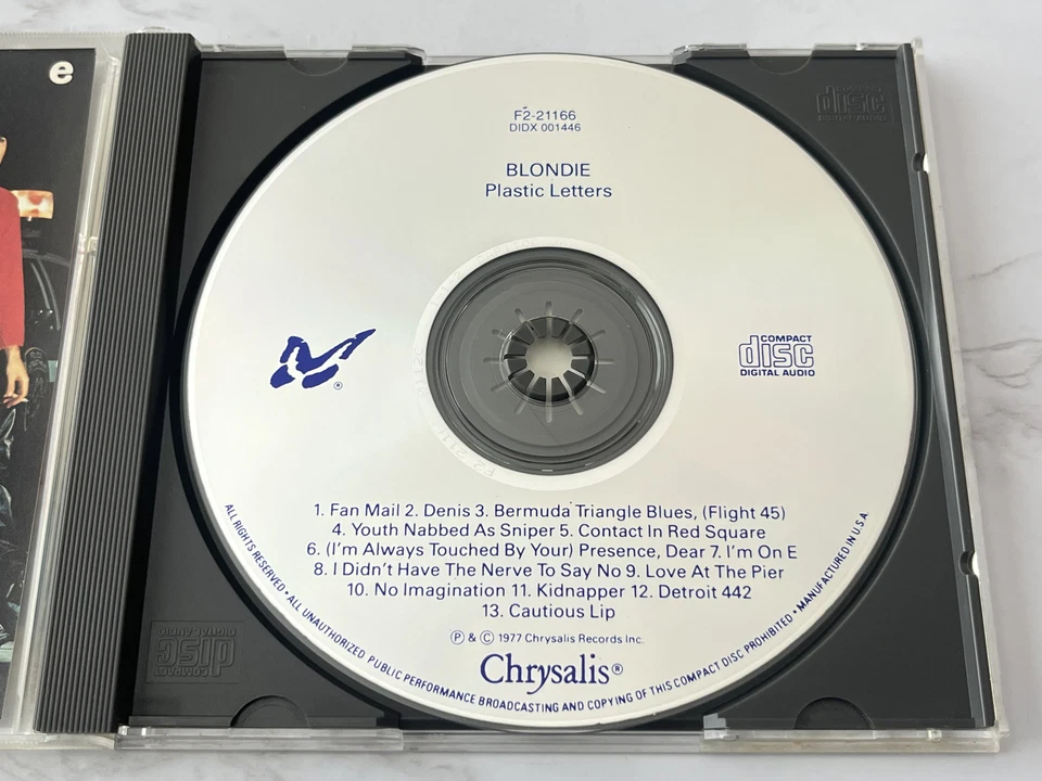 Blondie Plastic Letters CD ORIGINAL USA PRESS Chrysalis F221166 Debbie Harry OOP Foto 2 de 4