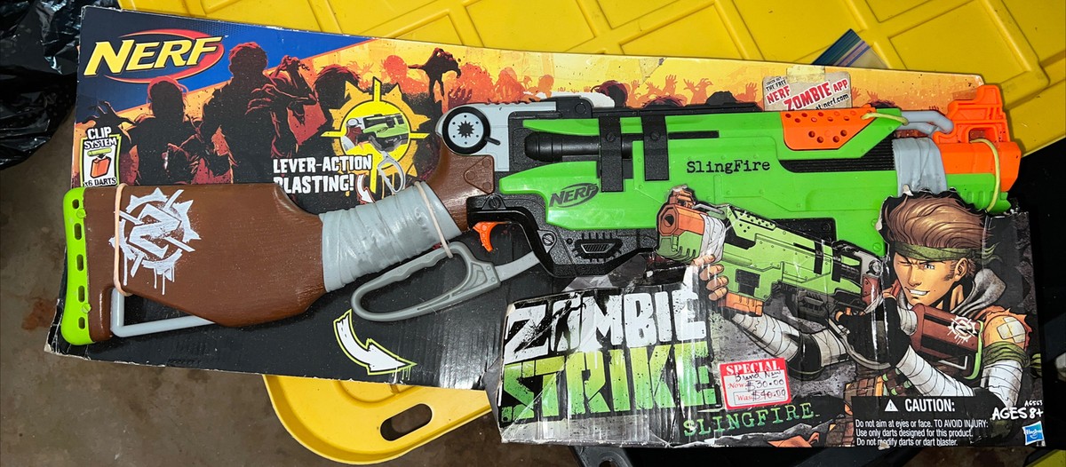 Confira Lançador Nerf Zombie Strike - Slingfire - Hasbro - - Ri