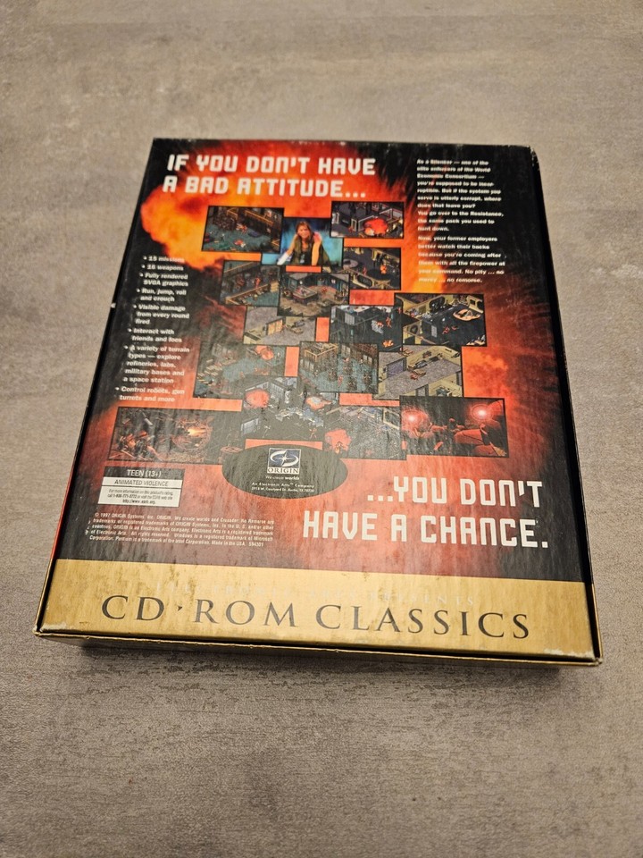 Crusader - No Remorse - Original Big Box PC CD Rom - Entièrement