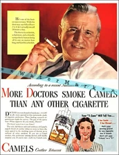 More Doctors Smoke Camels 1946 Poster Print Retro Style Advertising Art