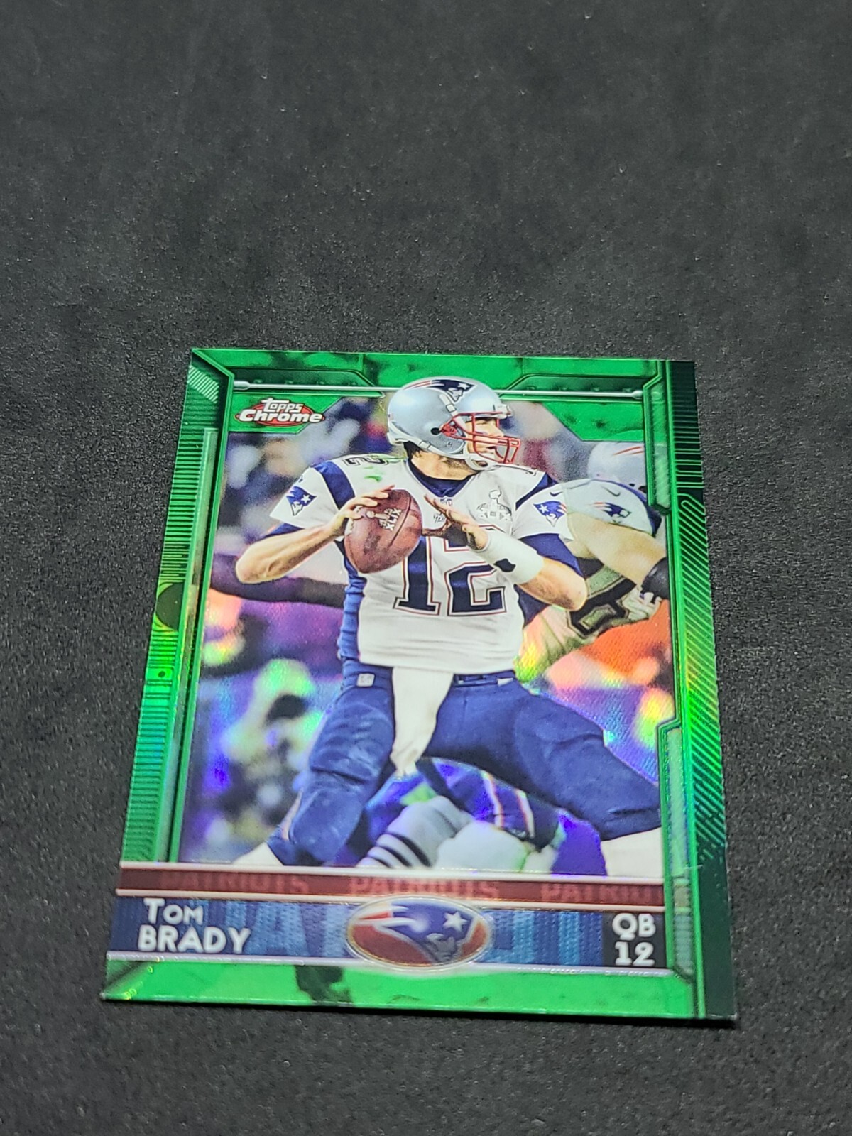 Tom Brady 2015 Topps Chrome GREEN REFRACTOR - Card No. 50
