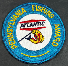 Atlantic Oil Pennsylvania Fishing Award Patch 1960's Vintage Advertising 3"