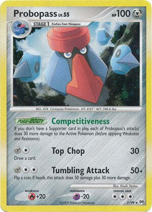 Pokemon Platinum Arceus 7/99 Card Holofoil Rare Probopass