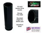 15mm 1/2" Drive Deep Reach Metric Impact Socket Vanadium Steel