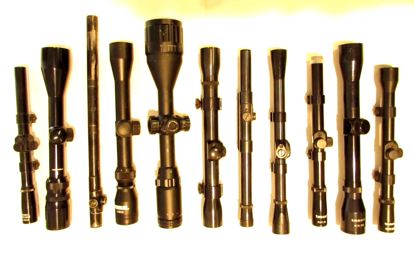 Lot 11 Vintage Rifle Scopes Weaver Bushnell Japan Mossberg Tasco 39 4x
