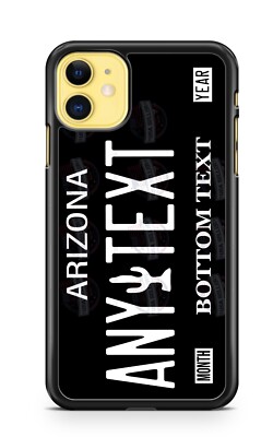 Arizona State Plate Blk/Wht Design Phone Case For iPhone 15 Samsung A54 Google 7