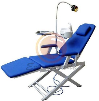 1PC Dental   Medical Portable Mobile Chair LED Cold Light Full Folding Chair #T1