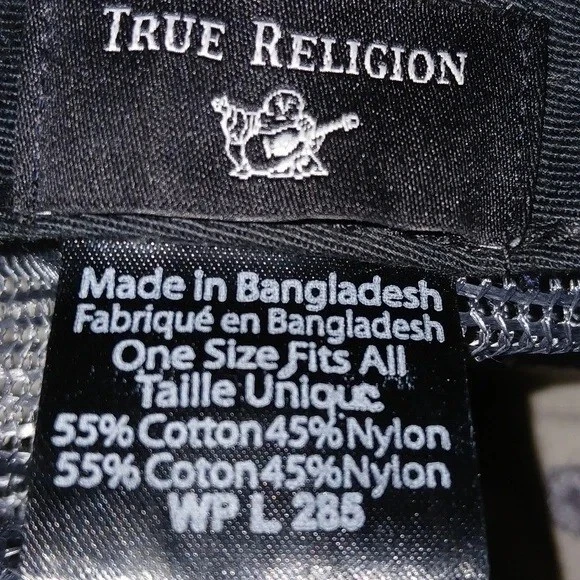 True Religion Gray Denim Logo Trucker Hat - Image 4 of 4