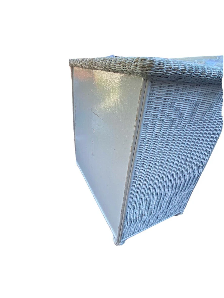 Cómoda de mimbre blanca con 3 cajones Foto 3 de 4