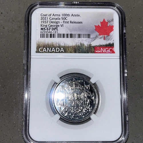 2021 1937 CANADA 🇨🇦 50c KING GEORGE NGC MS 67 DPL HALF DOLLAR FIRST RELEASES