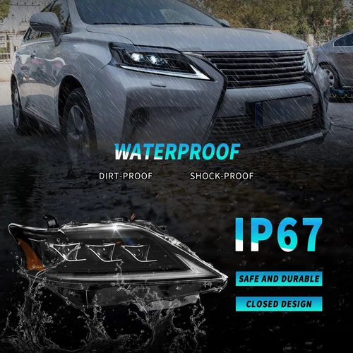 VLAND LED Projector Headlights For Lexus RX350 RX450h FSport 2012 2013 2014 Set - Picture 10 of 17