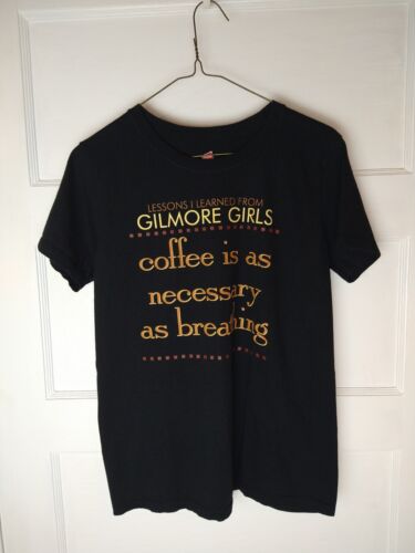 GILMORE GIRLS TEE SHIRT For COFFEE LOVERS (Black Size: Womens Medium) T Shirt - Zdjęcie 1 z 5