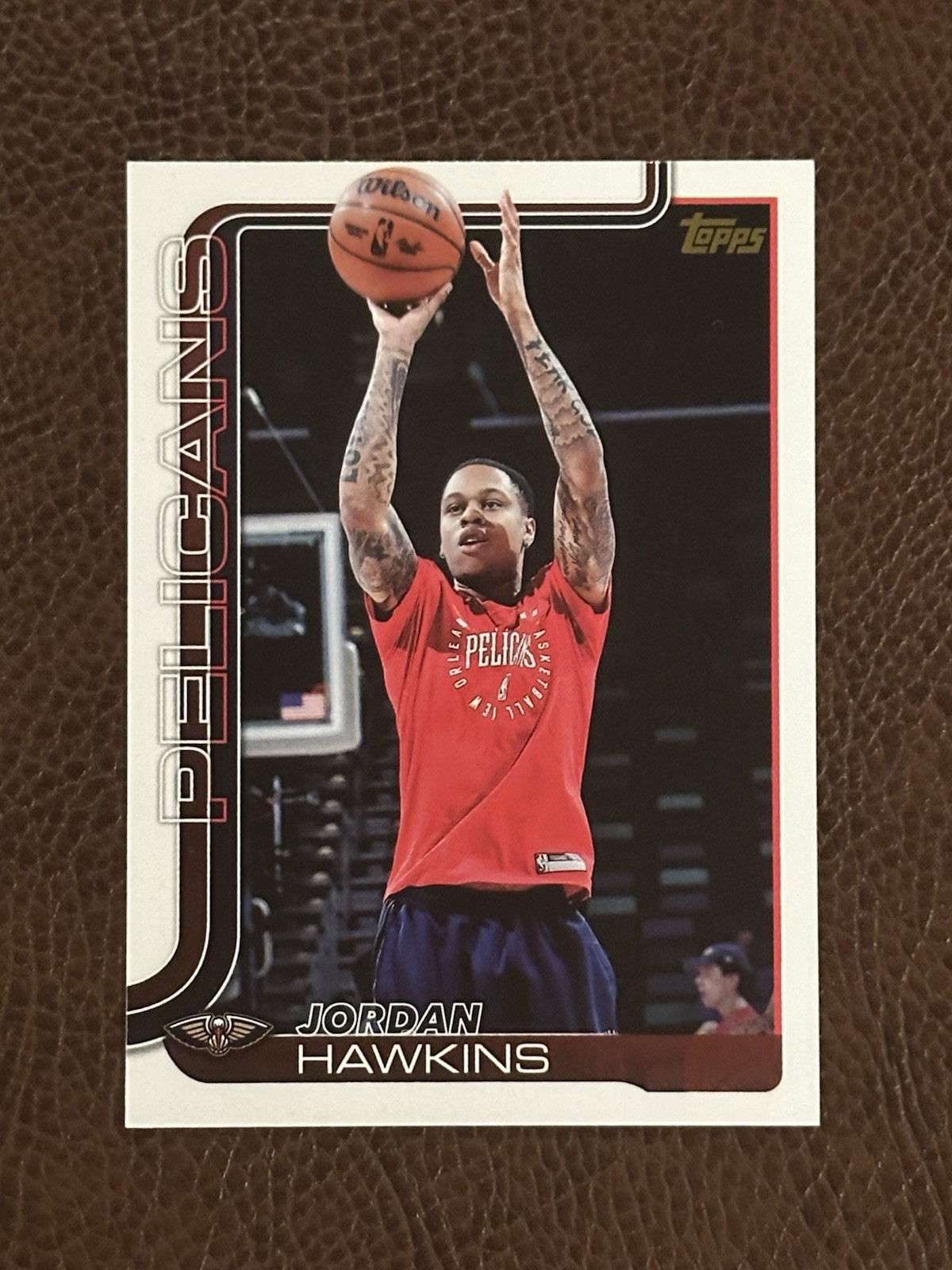 2025-26 TOPPS FLAGSHIP JORDAN HAWKINS #194 GOLDEN MIRROR SSP! IMAGE VARIATION!