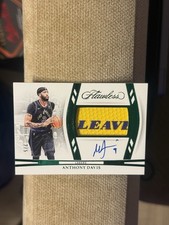 2023-24 Flawless Anthony Davis Emerald Game Worn “ LEAVE “ Patch Auto 2/5