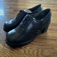 Mudd 7.5 Vintage Y2K Platform Loafers Saddle Oxfords With Heel Lace Up Peytron