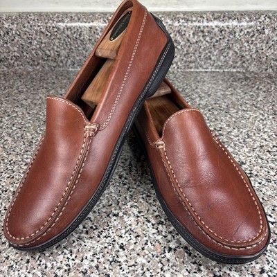 Tod s Cognac Brown Leather Driving Moccasin Venetian Loafers Men's 8UK/9US VGUC