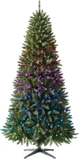 6.5ft Pre-lit White Spruce - Artificial Christmas Tree,Twinkly Lights, Hinged B