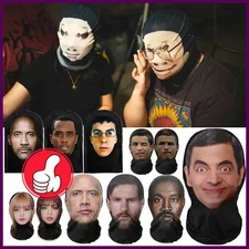 Realistic 3D Face Masks for Men Women Cosplay Mask Full Face Hip Hop