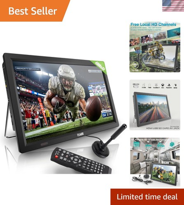 #ad #ad 14” Portable TVBattery Operated TV with ATSC HDMI USB SD Card InputPortable... $177.99