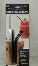 4th Utensil Stainless Steel Cocktail Straw. Reusable Straws. New