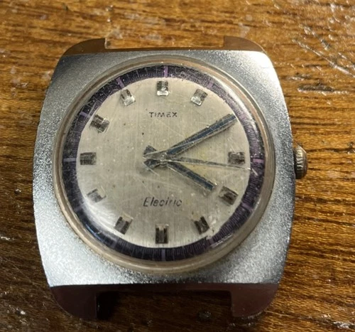 Vintage Timex ELECTRIC Watch Head For PARTS OR REPAIR ONLY