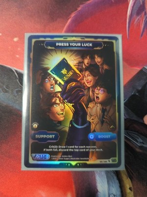 VCARD Awakened Worlds 1st Edition Holofoil   Press Your Luck   Secret Rare