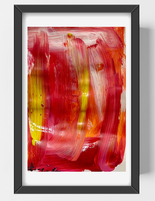 GUAJARDO Original Abstract Expressionism Fire Storm 9X6 Paper Signed Art