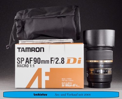 Tamron SP AF 90 mm F 2.8 Di Objektiv 272E Nikon F Mount Neuwertiger Zustand OVP