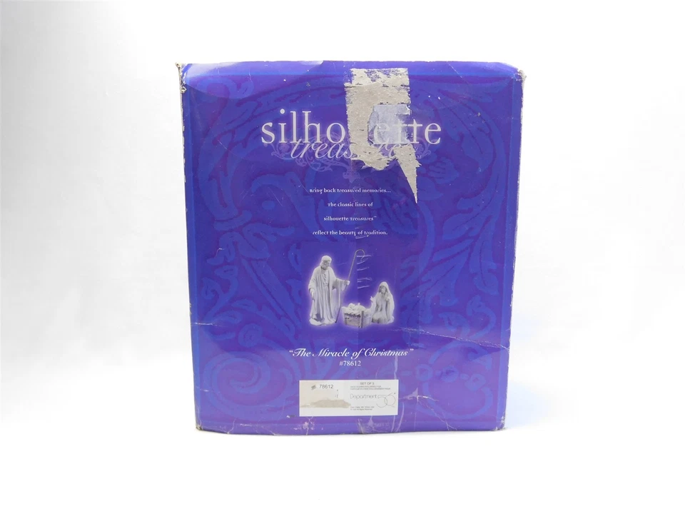 Vtg Dept 56 Silhouette Treasures 4 Pc The Miracles of Christmas Nativity Set IOB - Изображение 2 из 4