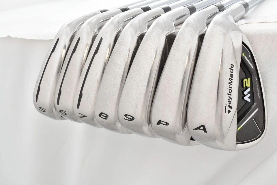 7PCS TaylorMade M2 Iron Set 5-6-7-8-9-PW-AW RH REAX88 Flex S Stiff Golf Clubs - Image 3 of 4