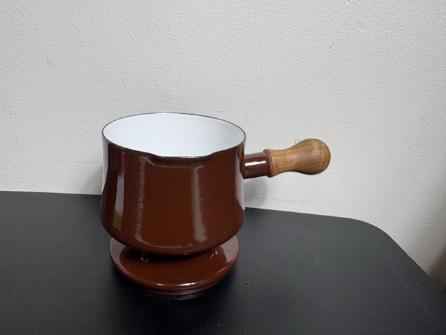Dansk Kobenstyle Butter Warmer Pot Sauce Pan Brown w/Lid