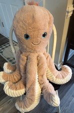 Octopus Plush Extra Large 36" Giant Jumbo Pink Stuffed Animal Minky Dot Big Eye