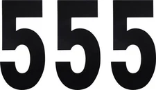 Factory Effex 6" Standard Numbers #5 Black 3-Pack