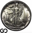 1945 Walking Liberty Half Dollar, Lustrous Solid BU++