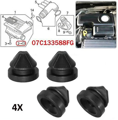 4x Gummitülle Luftfilter Kugelpfanne für VW Golf Passat Audi 07C133588 Puffer