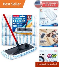 Washable Microfiber Mop Refills - 15x8 Inch for Multi-Surface Cleaning