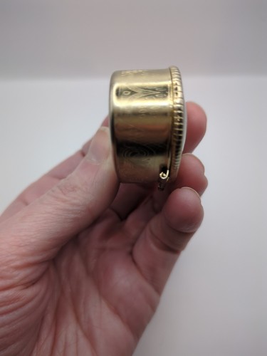 Vintage Pearl Shell Snuff Box + Marble Top Pill Trinket Box Gold Detail - Picture 18 of 19