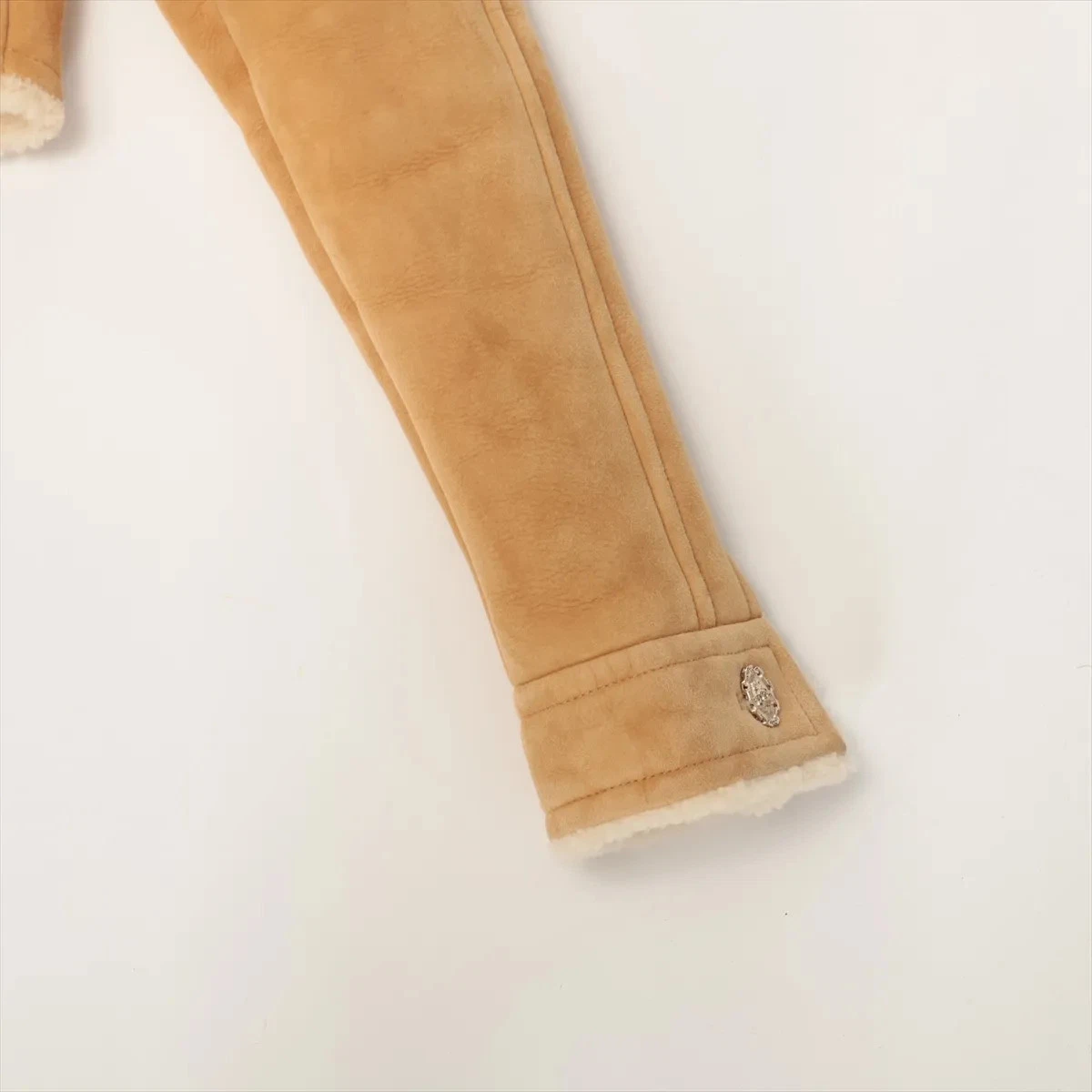 Chanel Lam giacca shearling 36 donna marrone chiaro P64480C00353 cropped