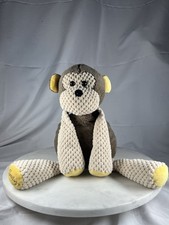 Scentsy Buddy Monkey Plush Stuffed Animal Brown Cream Scent Pack Zipper Back