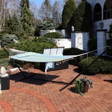 2-Person Quilted Fabric Hammock with Steel Stand - Blue/Green by Sunnydaze