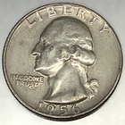 1956 D Washington 90% Silver Quarter VF Very Fine Condition 25c US Coin - 4399