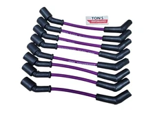 Ton's LS Swap Spark plug wires 10" 4.8 5.3 6.0 6.2L 45 degree GM Car Purple 8mm