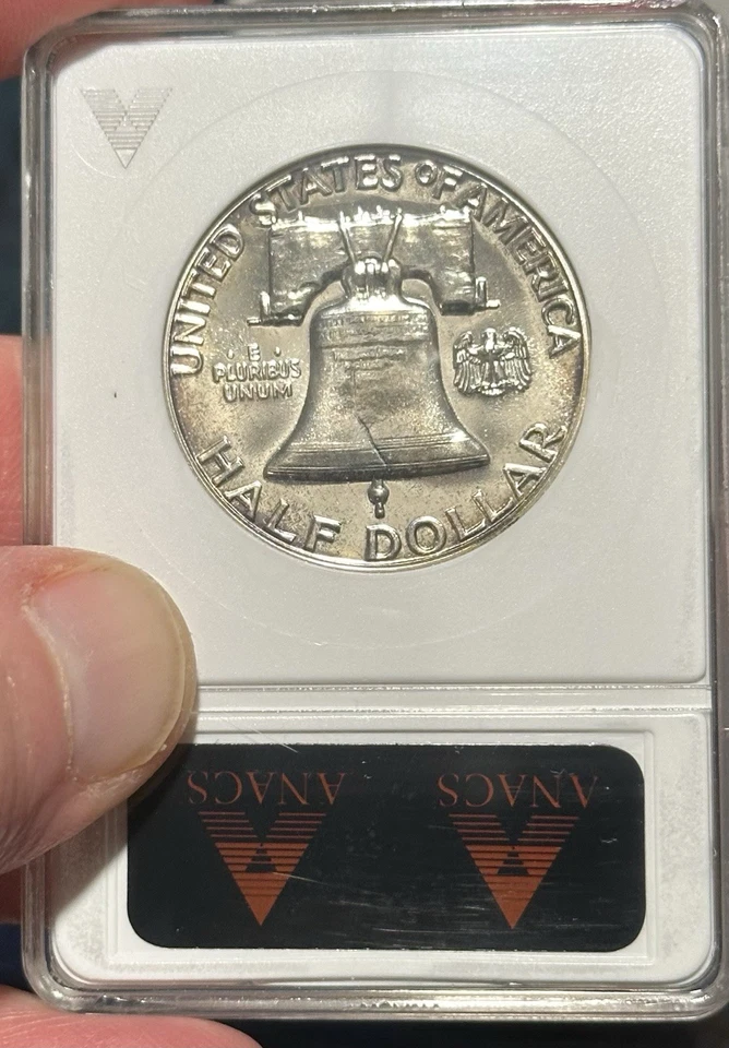 1960 Franklin Half Dollar Silver Proof PF 66 in ANACS Vintage Soapbox Old holder - Image 4 of 4