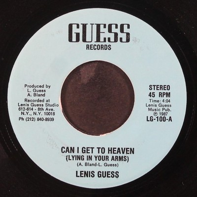 LENIS GUESS: can i get to heaven / lay your head down on me GUESS 7'' Single