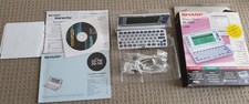 SHARP ZQ-750 Electronic Organizer + Manual, PC Data Transfer/Retrieval Cable, CD