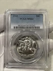 GRADED 1943 Walking Liberty Half Dollar PCGS MS64 Silver American Coin